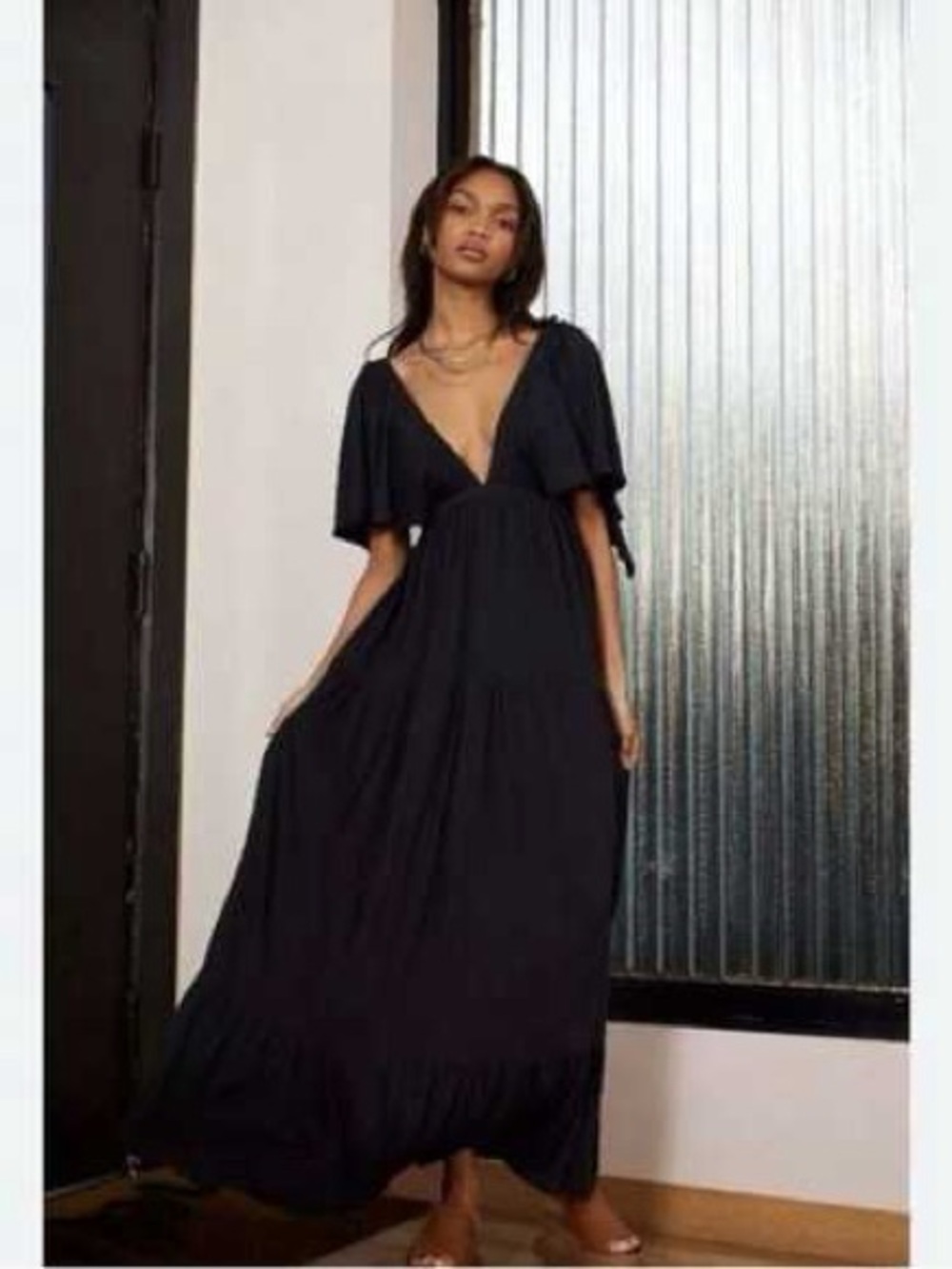 Free People La La Maxi Dress Black Size M | Fits M & L